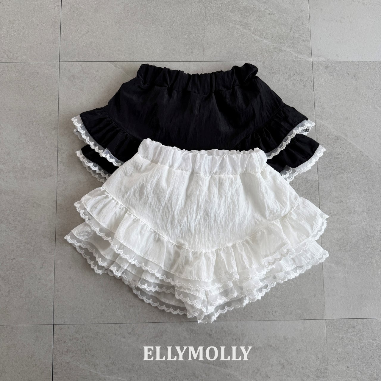 [ELLYMOLLY] Silk layer skirt / [엘리몰리] 실크레이어스커트
