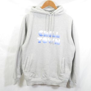 STUSSY  CHILL TOWN フーディー スウェット パーカー sizeL/ステューシー　0603