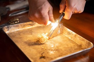 【ケースセット】真鍮ハンドルメタルマッチ「野良スティック」極太13mm径　※ストライカー１点付属　ファイアスチール／ファイアスターター　焚き火・野営