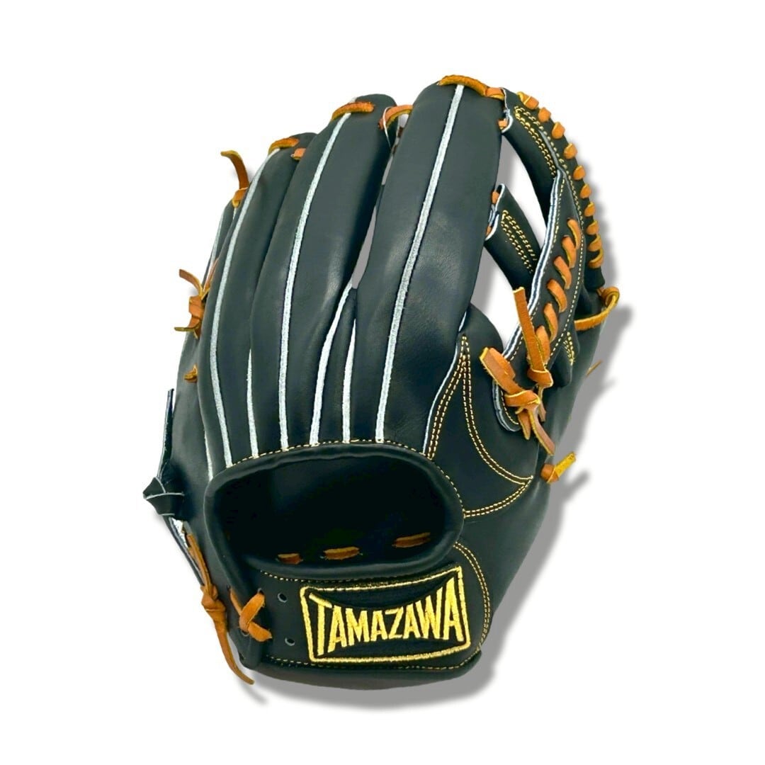 【軟式】玉澤 内野手用グローブ ADVENTURE TG-BYWAD 右投げ(本体:ブラック 紐:タン)|タマザワ