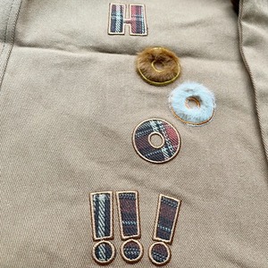 【そっと繋がる。】ボーイッシュを極めるライオン刺繍 チェック切替ワイドパンツ【無言でスタイル主張】