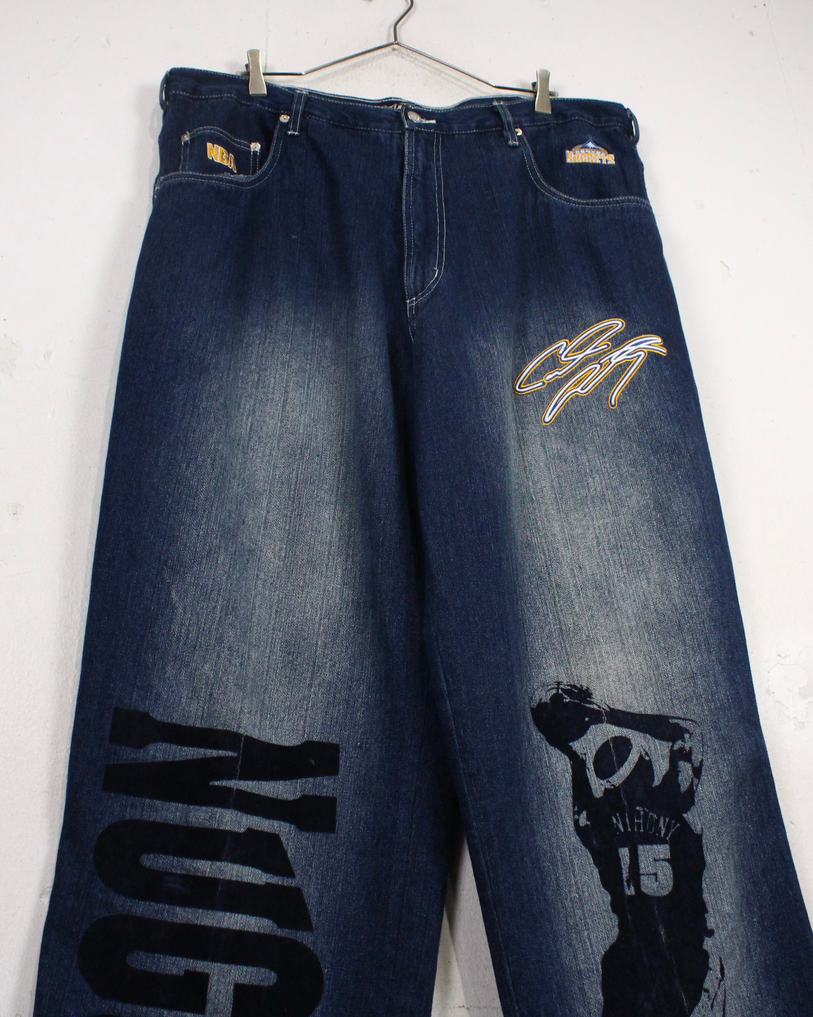 Caka act2】“UNK” “NBA” Special Baggy Denim Pants | Caka(カカ
