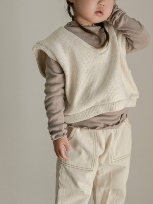 ［即納］crop knit vest
