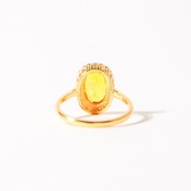 【K18 / 11号】イエローサファイア x ダイヤモンド リング