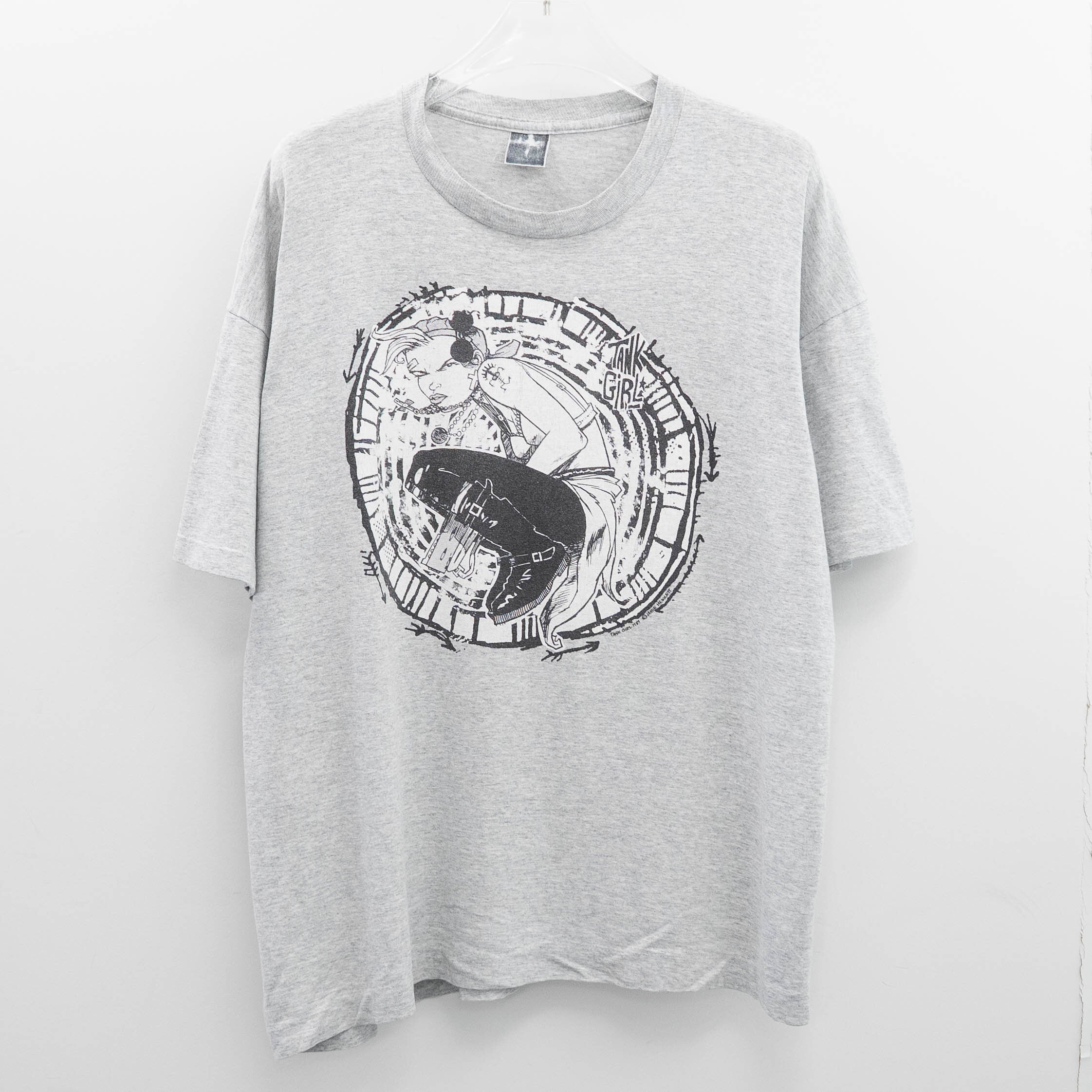Tank Girl " Jamie Hewlett Gray " Screen Stars Fits XL 【A6-345】