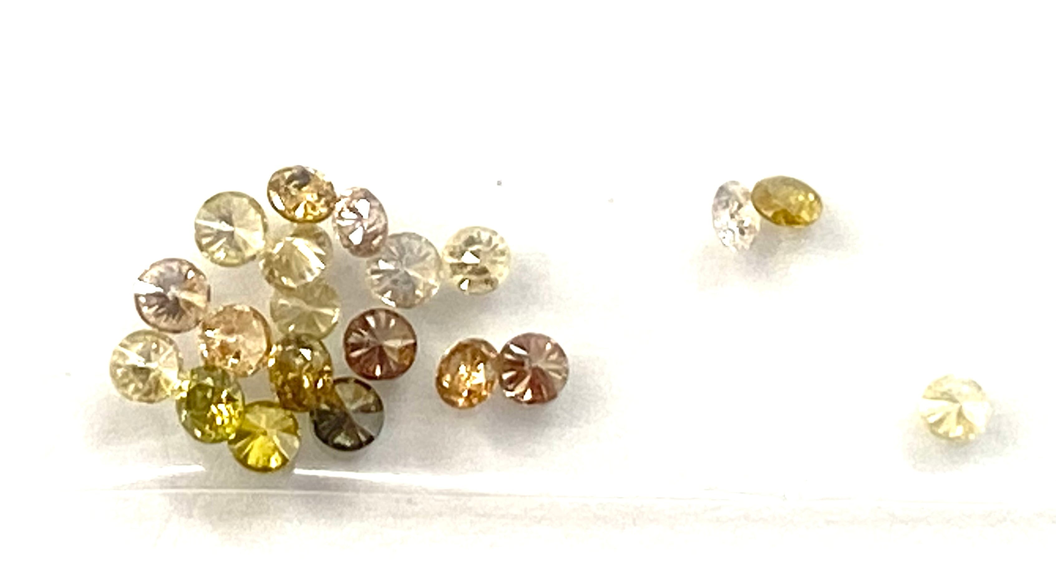 蛍光ダイヤモンド原石４色セット　計0.37カラット 蛍光ダイヤモンド20石［No.U-1052］ | デザインアトリエ -kakera-