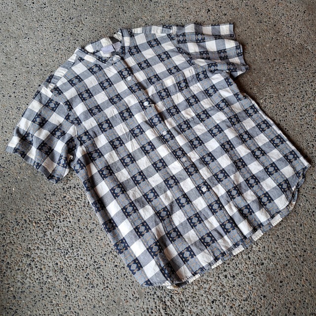 バンドカラー チェックシャツ used [207094]