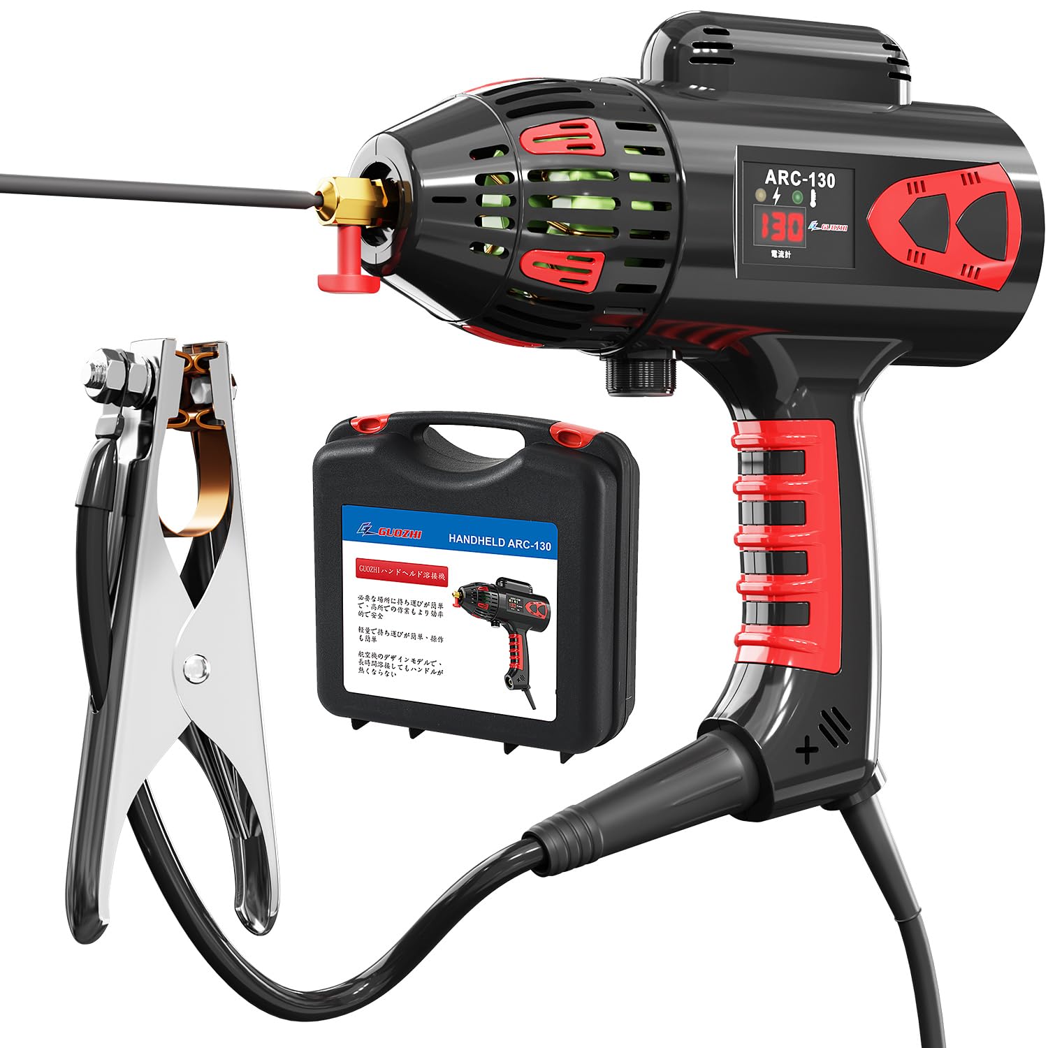 【努力特価】GZ GUOZHI 溶接機 100v アーク溶接機 130A ハンドヘルド溶接機 インバーター直流 家庭用 溶接機 日本語説明書付き 小型 軽量 初心者向け ARC-130