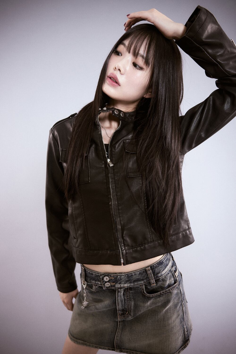 as”on] SEPS LEATHER JACKET 正規品 韓国ブランド 韓国通販 韓国代行