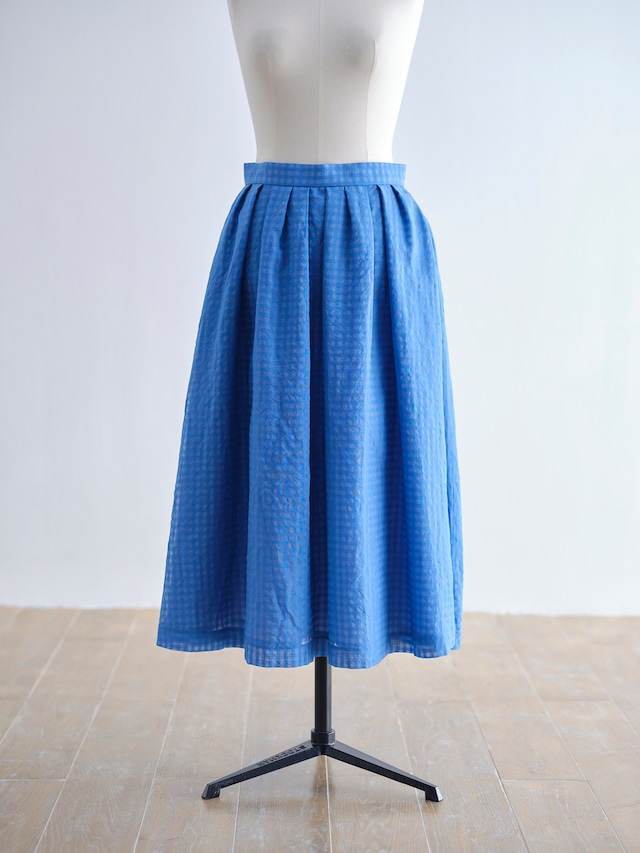 vichy volume tucked skirt