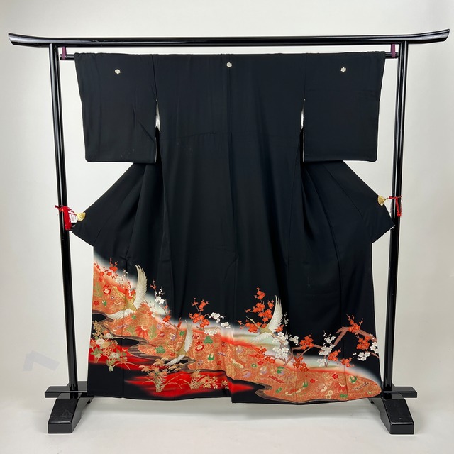 黒留袖 留袖 中古品 リメイク  3A488 HAA1367000