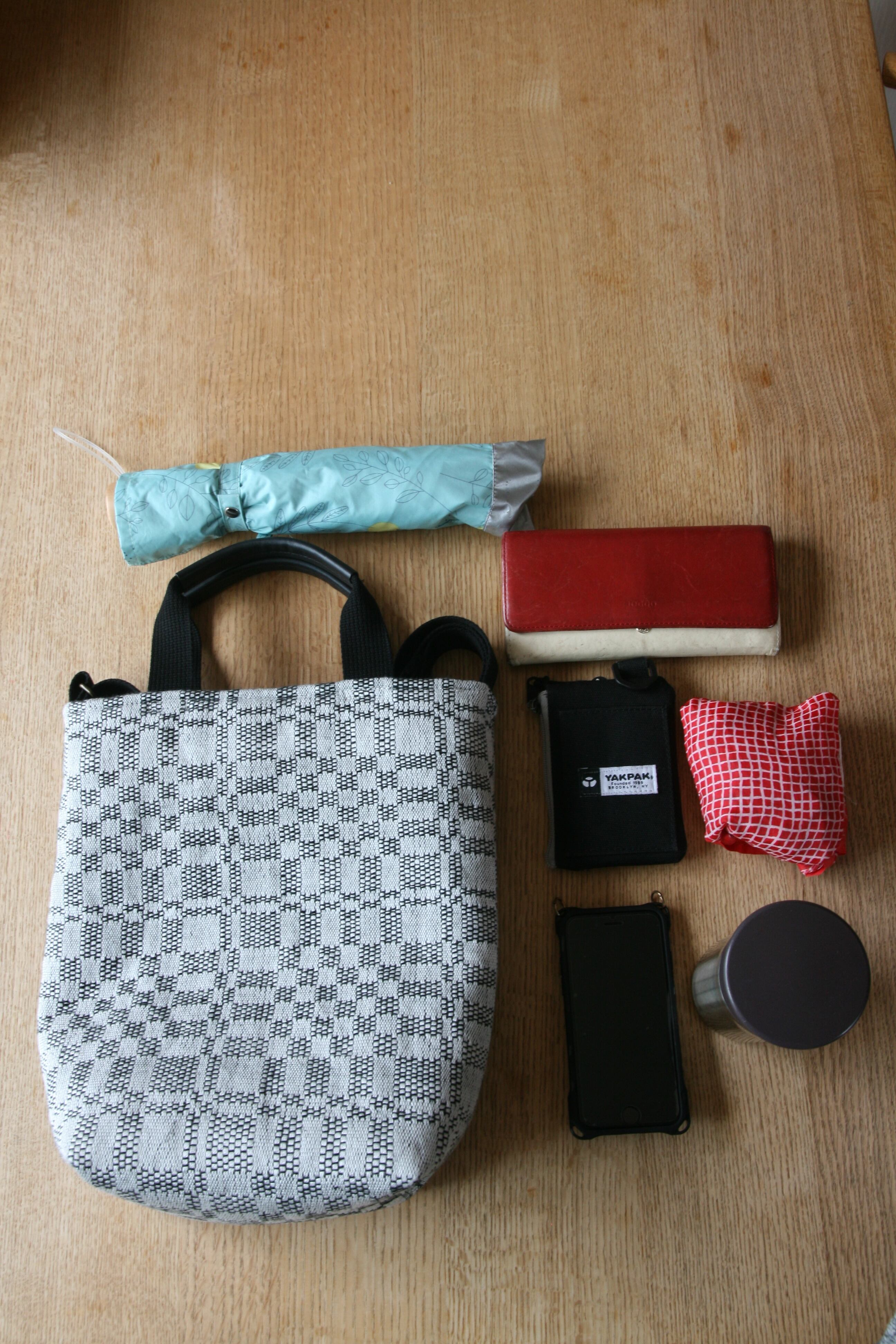 ショルダー付き！3weyに使える幾何学模様が美しい手織りのトート