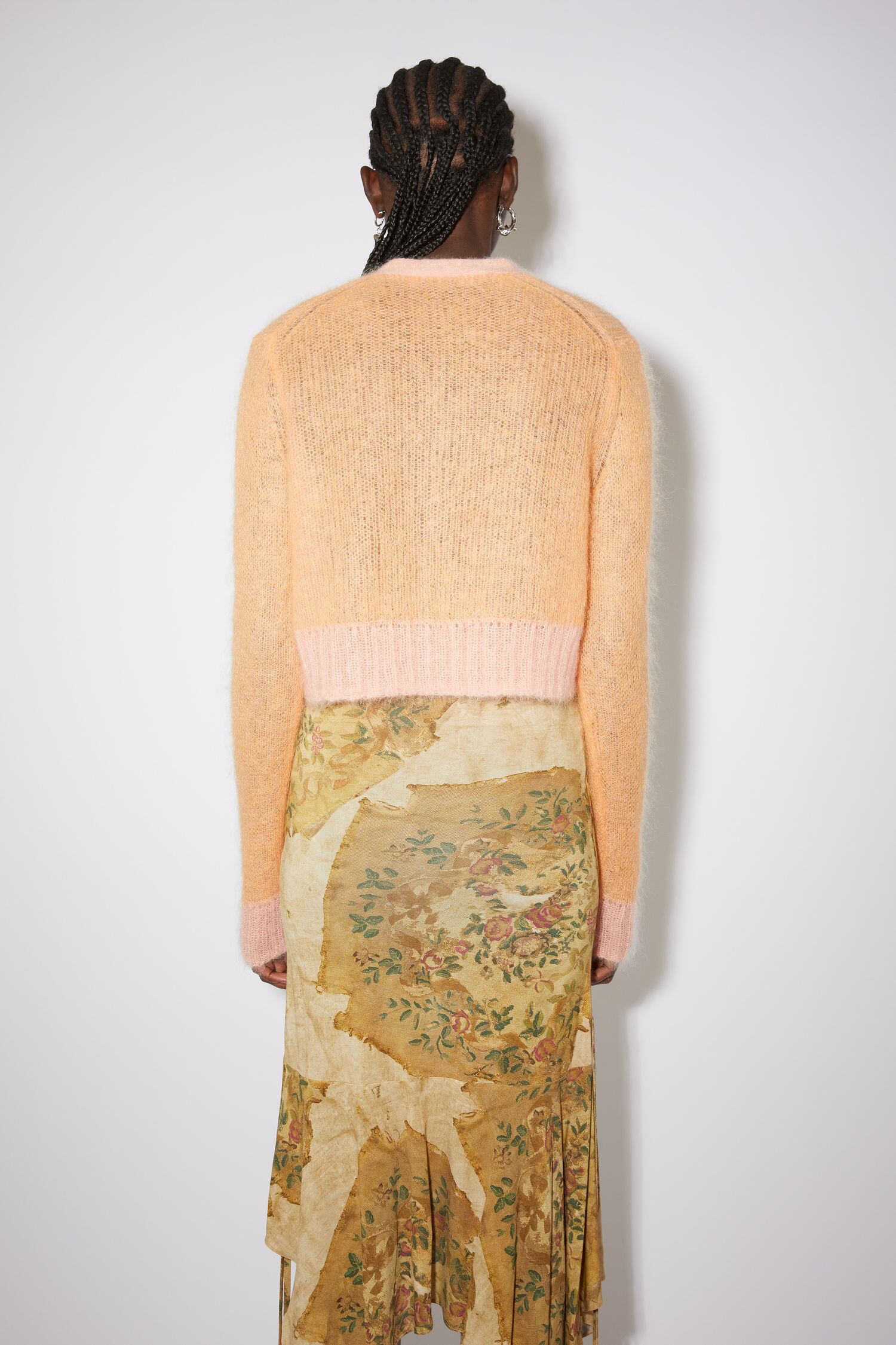 新品　アクネステュディオス　ふわふわモヘヤ　カーディガン　クロップド 新品 アクネステュディオス ふわふわモヘヤ カーディガン