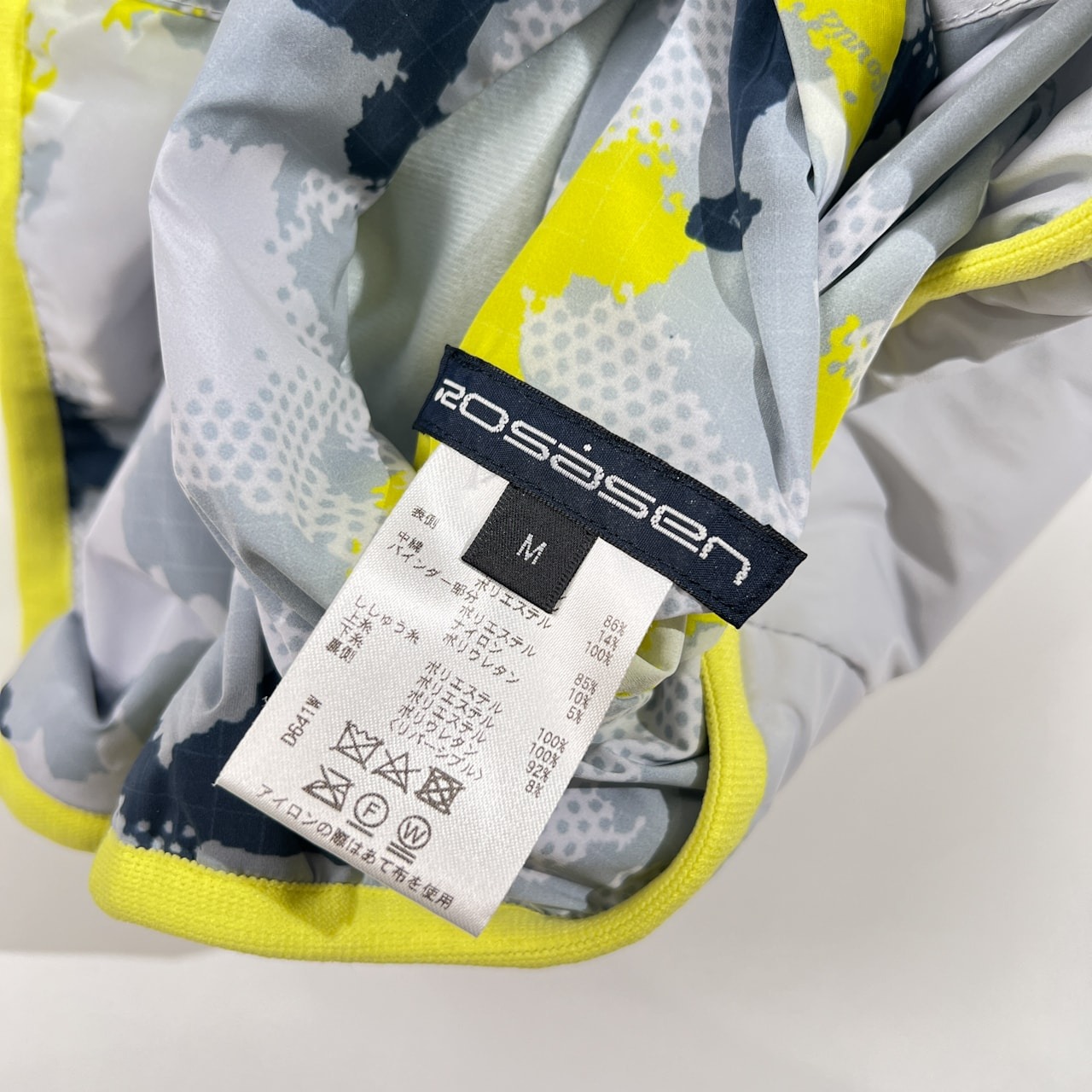 ROSASEN ロサーセン リバーシブル 中綿 ジップベスト フード付き サイズ M /総柄/地図柄 迷彩 カモフラ/ゴルフ