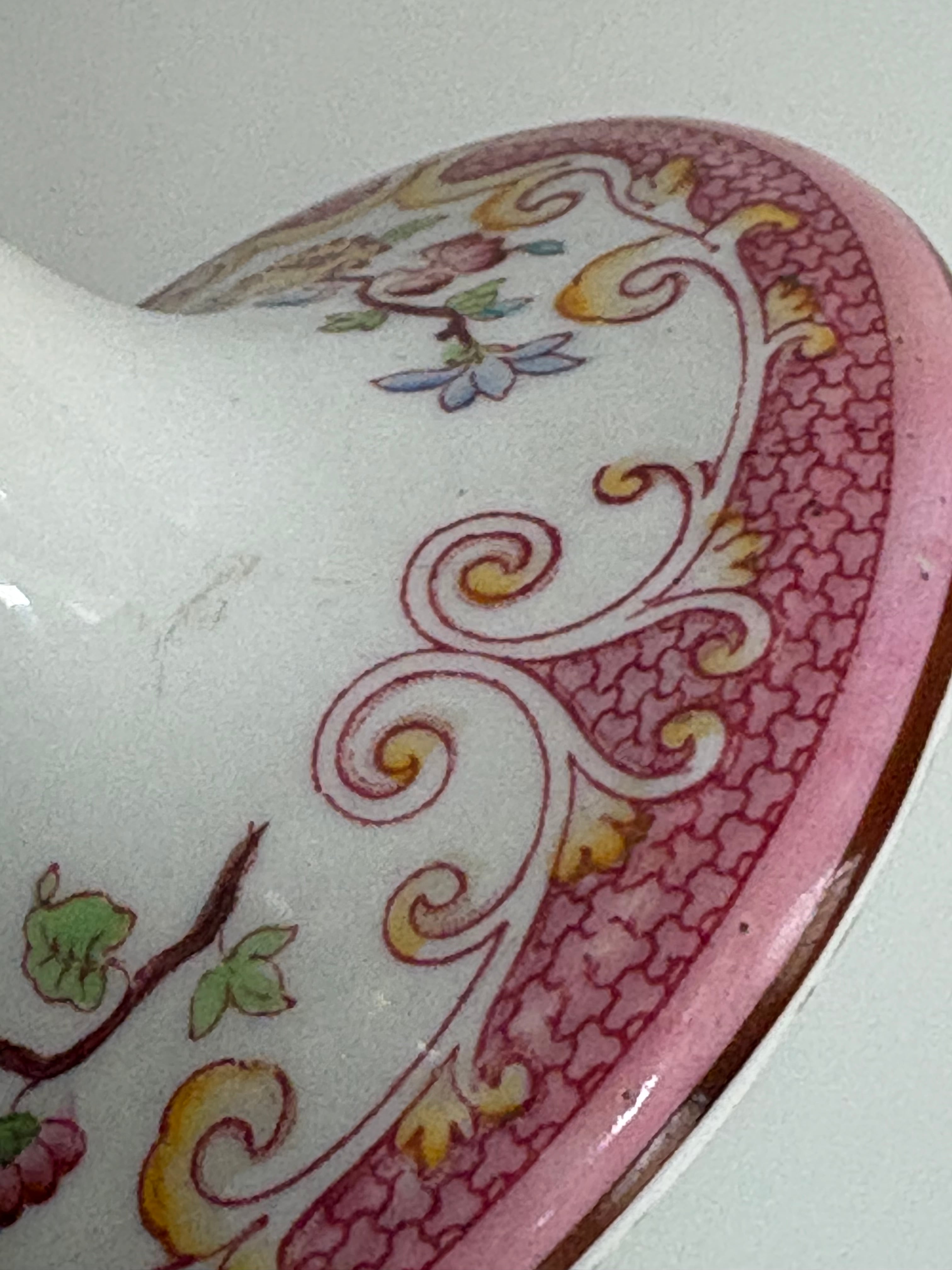 美品　サルグミンヌ　MOZART　コンポティエ　フランスアンティーク サルグミンヌ MINTON No.235（ミントン）コンポティエ（手描きの花模様