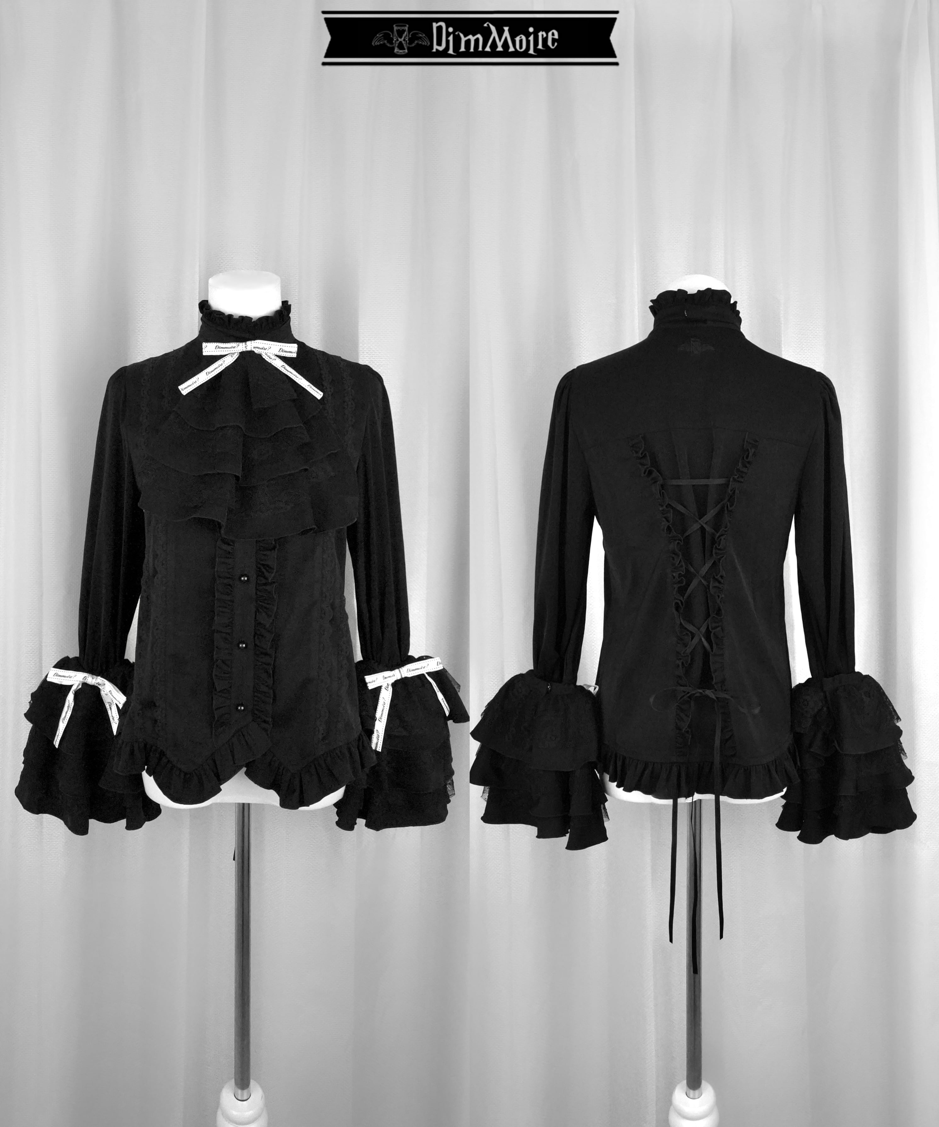 DimMoire ブラウス 完売 DimMoire ディムモアール おめかし 2way ブラウス 白ホワイト