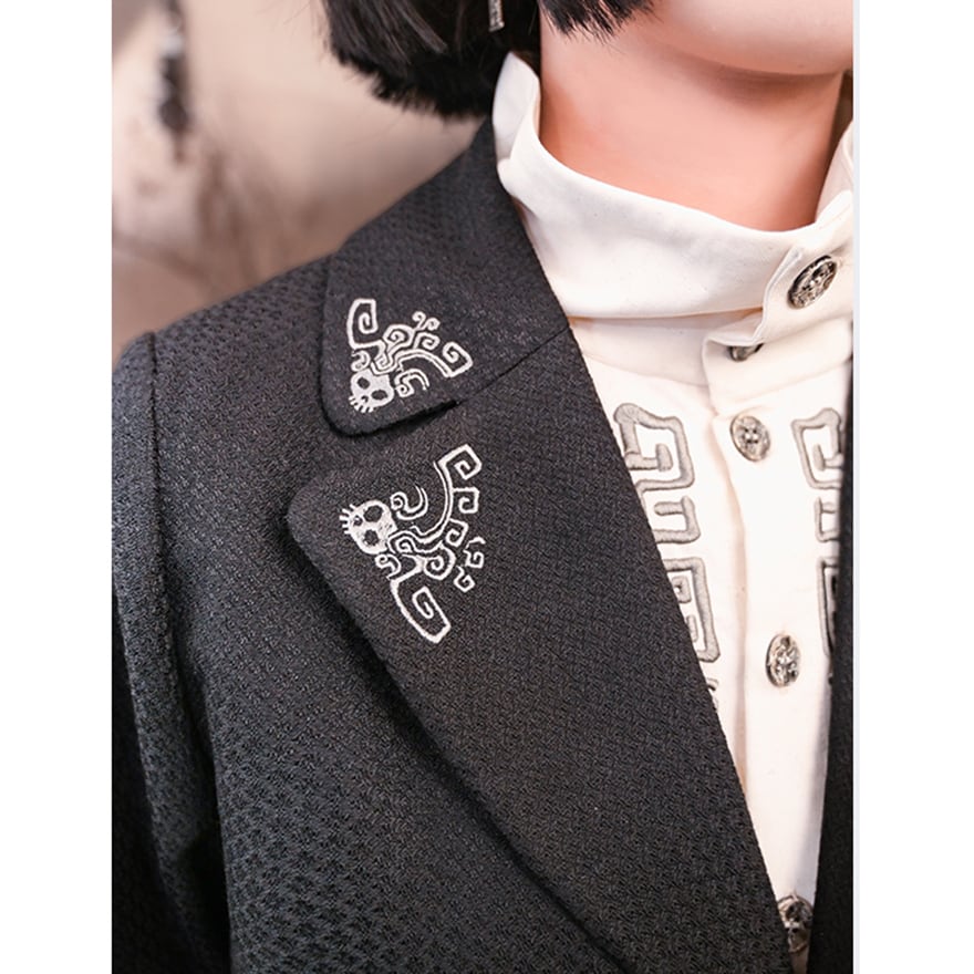 中華ゴシック 刺繍ショートジャケット 民族調×レトロ｜WithU