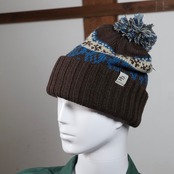 【gifthatオリジナル】フェアアイル柄ジャガードPOMPOM