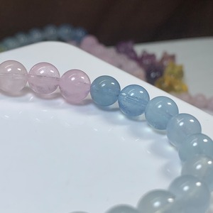no5.爽やかパステル☆グラデーションミックスベリル ブレスレット