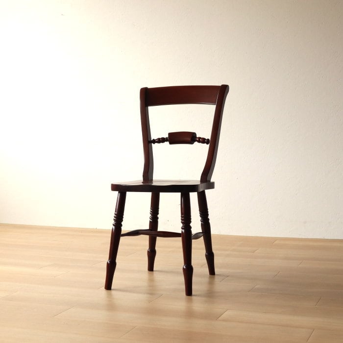 アンティーク 飛騨産業 穂高 ダイニングチェア ナラ キツツキ 無垢材①