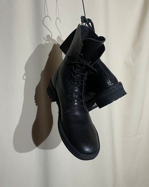 Camaieu - Calfskin Back-Zip Combat Boots
