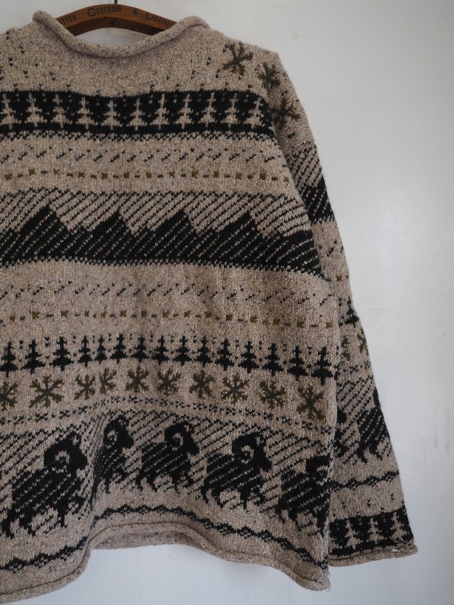 1990’s~ USA WOOLRICH Wool Knit Sweater／M