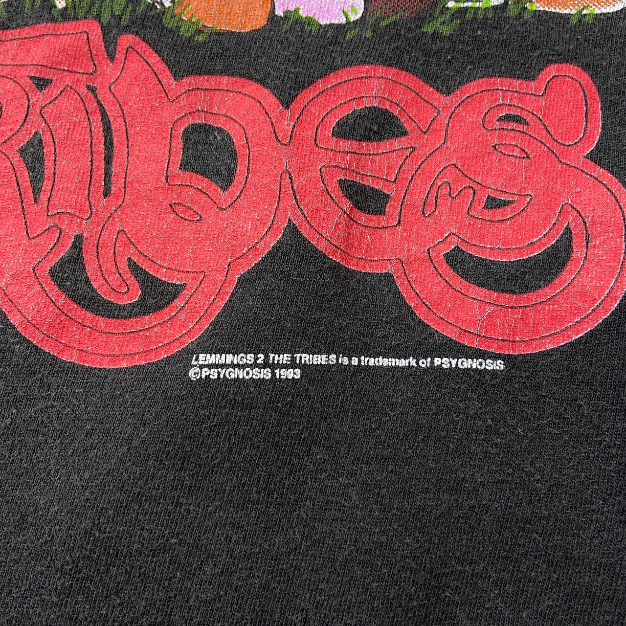 90年代 Lemmings2 キャラクター ゲーム プリントTシャツ メンズXL 古着