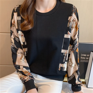 【送料無料】 トップス セーター 袖あり 長袖 クルーネック プルオーバー プリント切り換え かわいい 大人可愛い 大人女子 こなれ感 シンプル カジュアル 大人 おしゃれ お洒落 ラフ コンサバ 秋 30代 40代 レディース 女性用 デート お出かけ お茶会 女子会 休日 授業参観 着回し プチプライス カラバリ 普段使い オルチャン 韓国系 ファッション 定番アイテム トレンド 着痩せ   インスタ映え 垢抜け ブラック 大人カラー モノトーン 秋カラー
