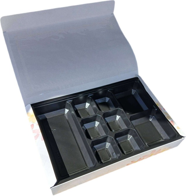 紙BOX花流多90×60　C-9黒ｶﾙﾌﾟｾｯﾄ／バラ（入数50）