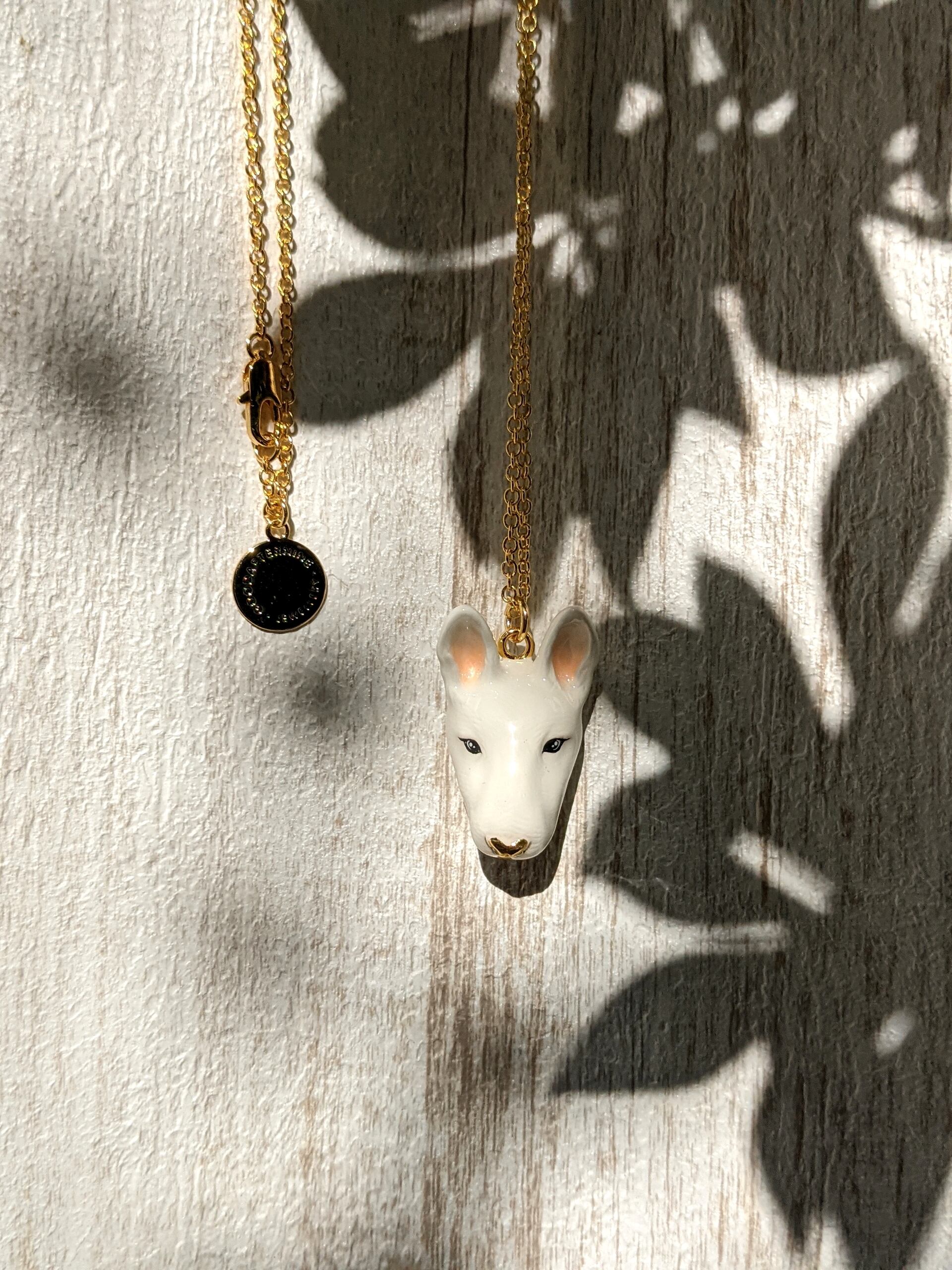 【goodafternine】 Bull terrier necklace-White-