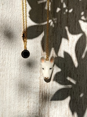 【goodafternine】　Bull terrier necklace-White-