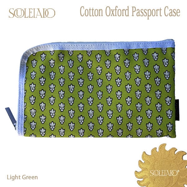 SOULEIADO Cotton Oxford Passport Case コットンオックス パスポートケース ライトグリーン系 通帳ケース 小物入れ フランス TOMORROWLAND 正規販売店