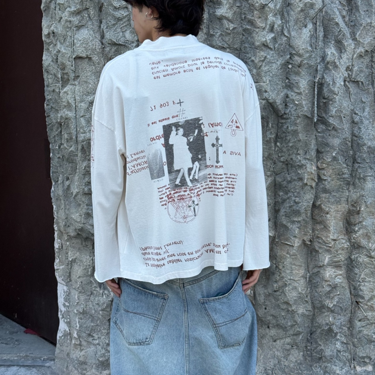 【Enfants Riches Déprimés】Cherry Mock Neck LS T-Shirt - 7
