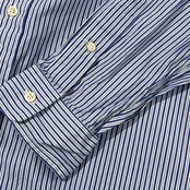 Ralph Lauren ラルフローレン ストライプ BD ボタンダウン 長袖シャツ 185/104A/ブルー系 メンズ 大きいサイズ