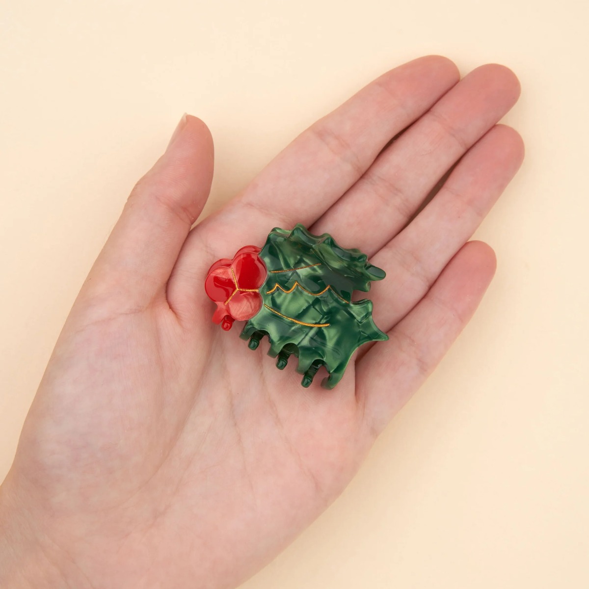 正規販売【Coucou Suzette 2025年新作】Holly Mini Hair Claw -FESTIVE