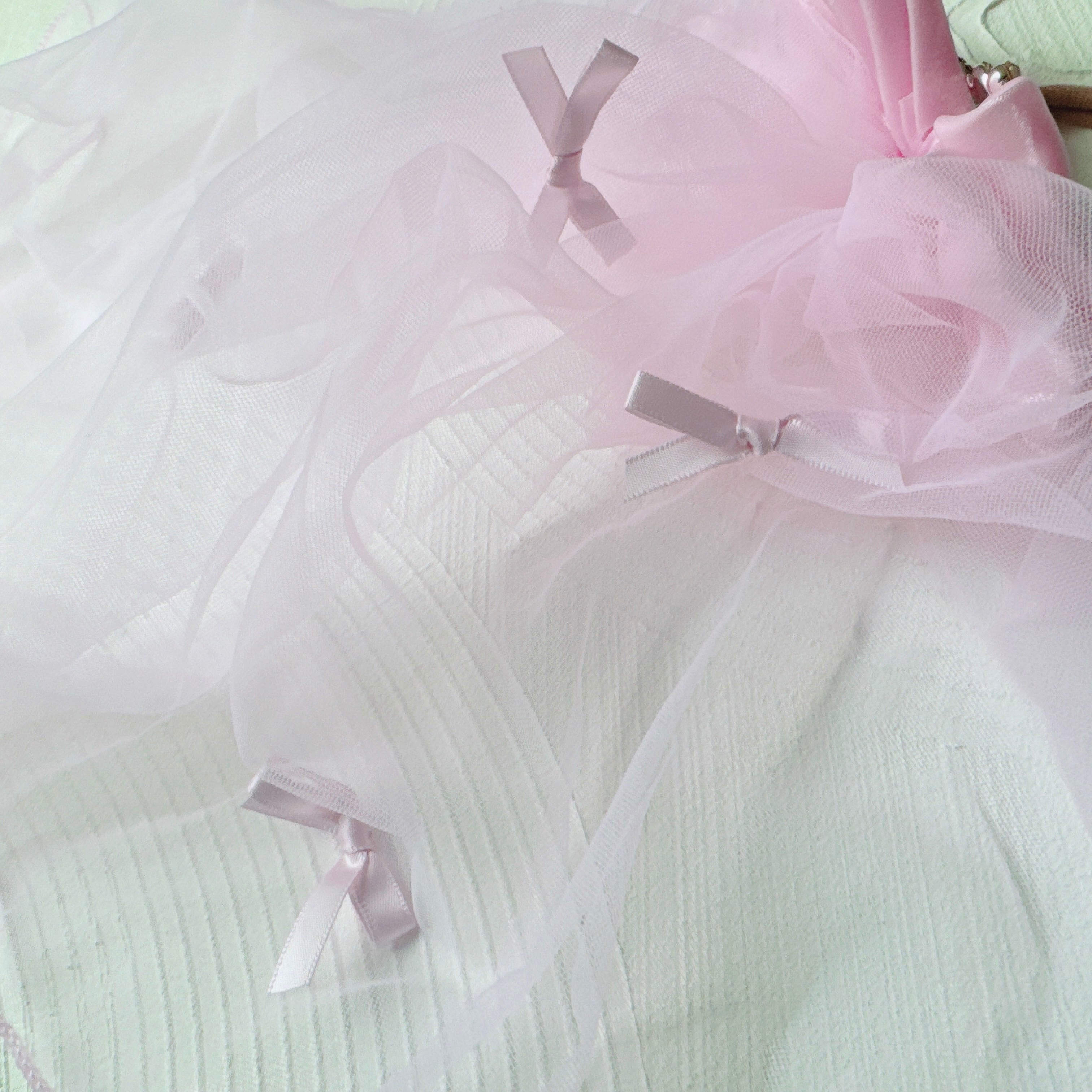 王冠ピンクリボンベールヘアバンド