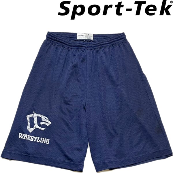古着 ビンテージ 90s USA メッシュ ショート パンツ バスケット 美品 1点物◇Sport-Tekバスパン紺メッシュ素材ショートパンツ古着メンズSM