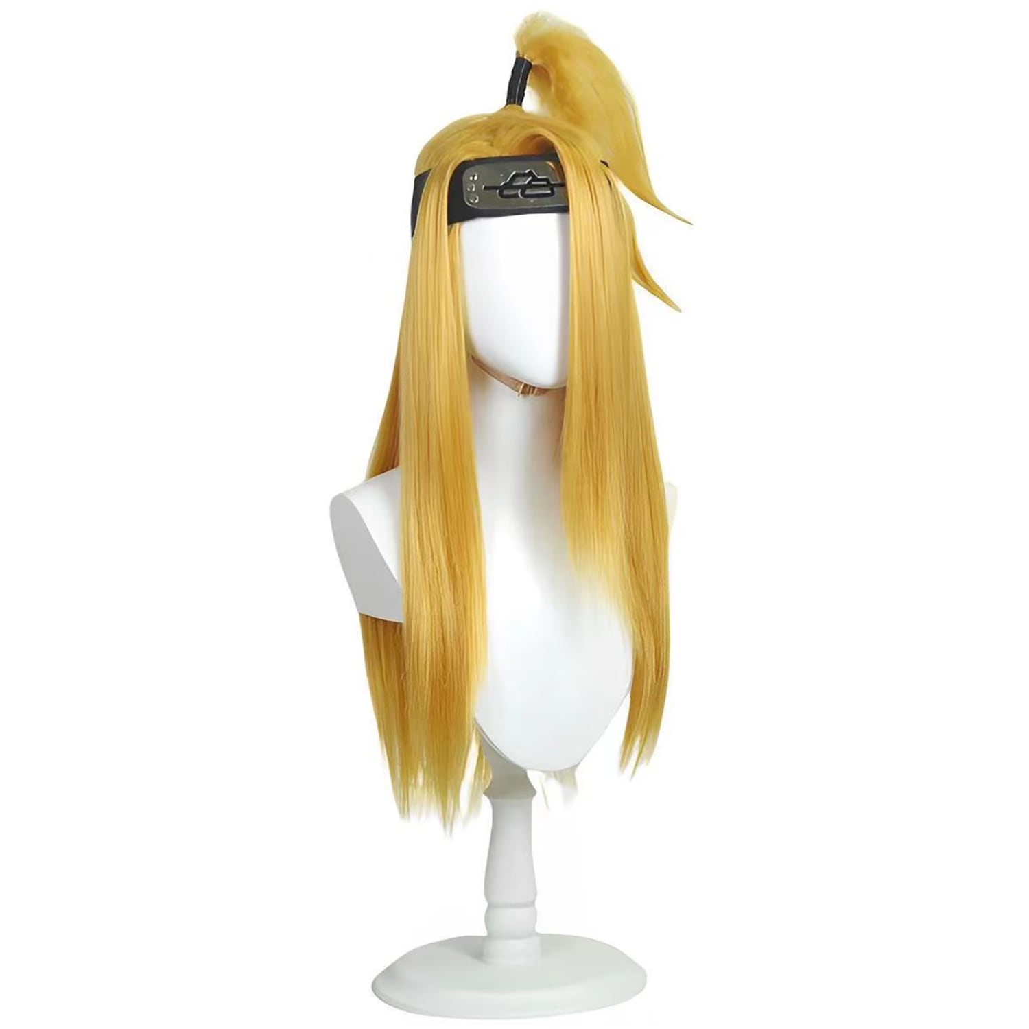 コスプレ耐熱ウィッグ ゴールド ロング ちょんまげ ウィッグ ☆NARUTO
