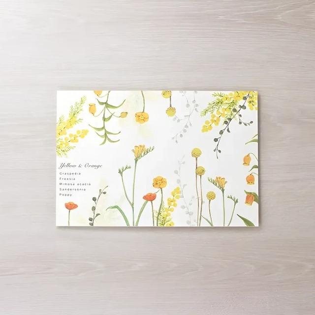 花たちのポストカード＋栞 〔黄色い花〕