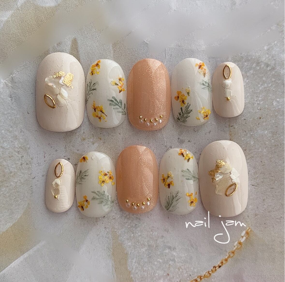 mimosa 【ミモザ No.077】 | nail jam 【ネイルチップ&ジェルネイル