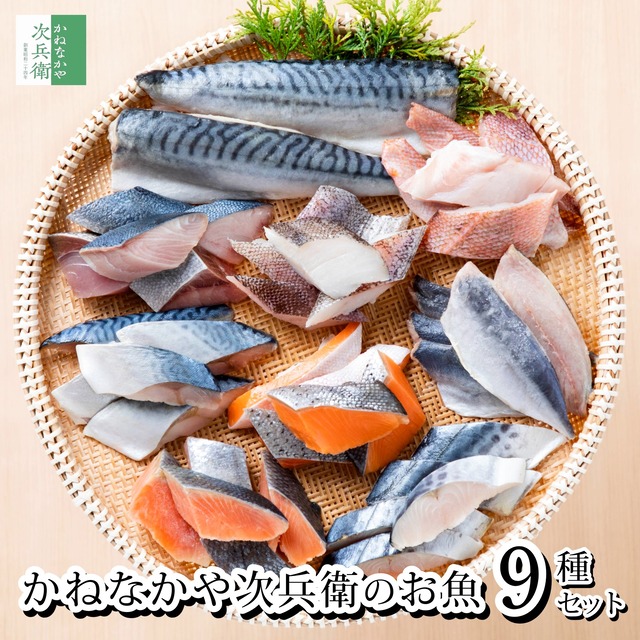 かねなかや次兵衛 お魚 お試しセット 切身 9種 冷凍 切り身 専用レシピ付き 1種類あたり2-3人前 【C配送：冷凍】