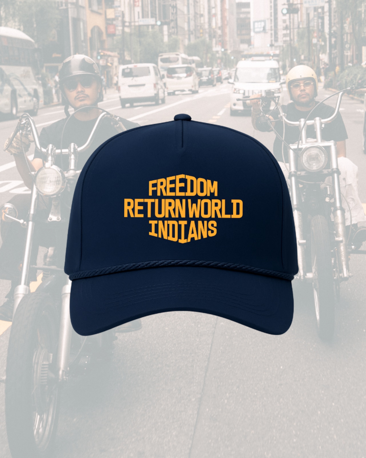 CREW-CAP NAVY YELLOW