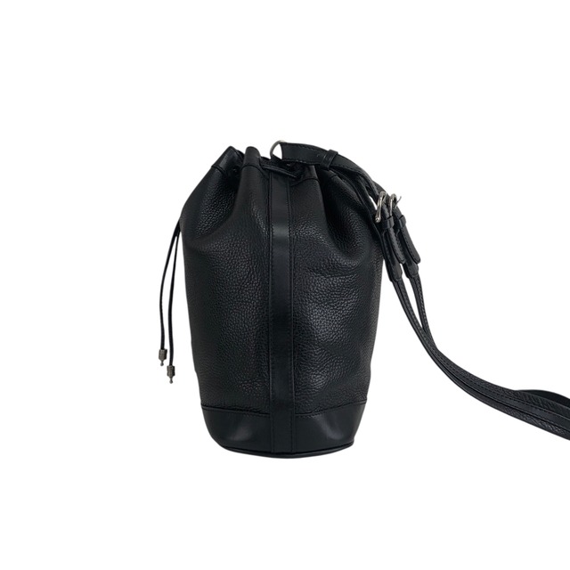 CELINE セリーヌ ショルダーバッグ ブラック ブラゾン型押し レザー 巾着 vintage ヴィンテージ オールド 2mfbtc