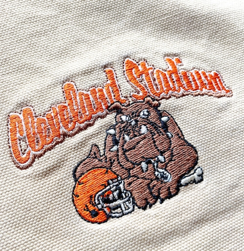 80s Carhartt  ACTIVE JACKET 〝Cleveland Stadium〟Embroidery ・Size MEDIUM