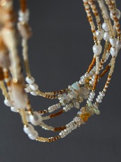 yellow opal × Beads Necklace［BZN29］
