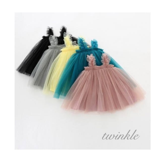 即納baby tulle dress  gray一部お取り寄せ