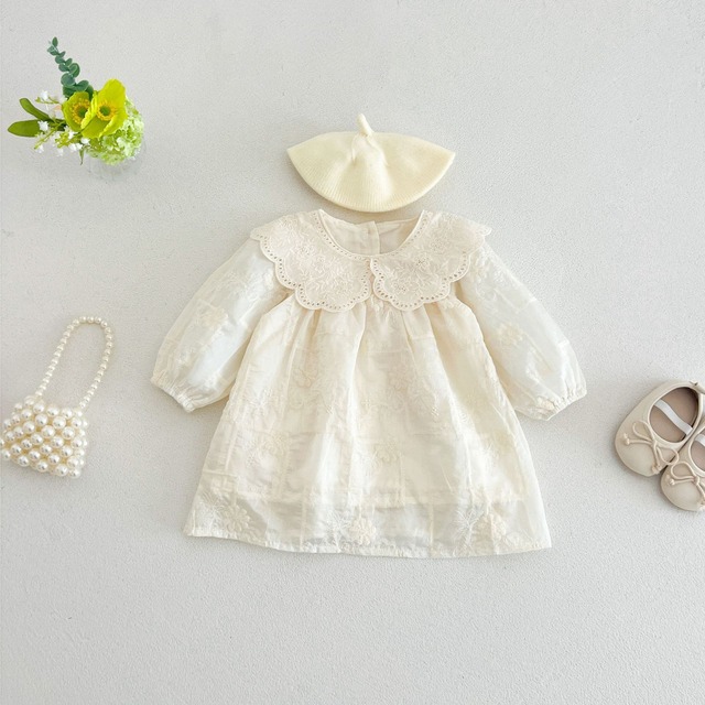 【BABY&KID】プリンセスクリームワンピース