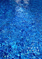 blue pool Ⅱ｜透明感ある深いブルーの水面アートポスター｜清涼感×ミニマルモダン｜空間を洗練｜A4ポスター