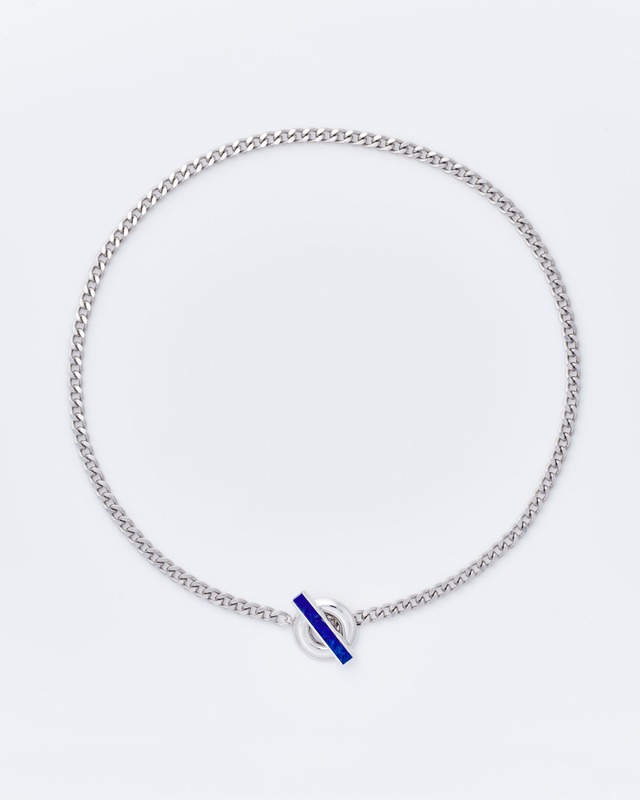 Slit Stone Necklace - Lapis Lazuli