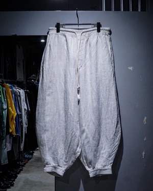 【add (C) vintage】Balloon Silhouette Antique Linen Easy Pants